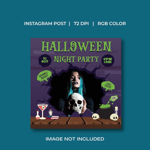 Redes sociales de la fiesta de la noche de Halloween