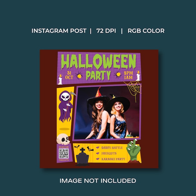 Redes sociales de la fiesta de la noche de Halloween