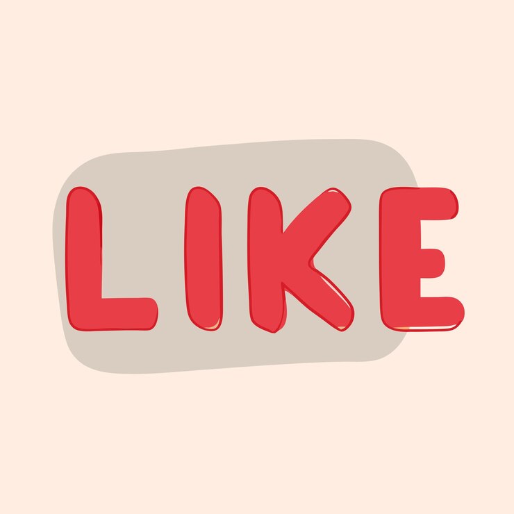 Vector las redes sociales gustan de las letras rojas como en un fondo blanco aislado 5