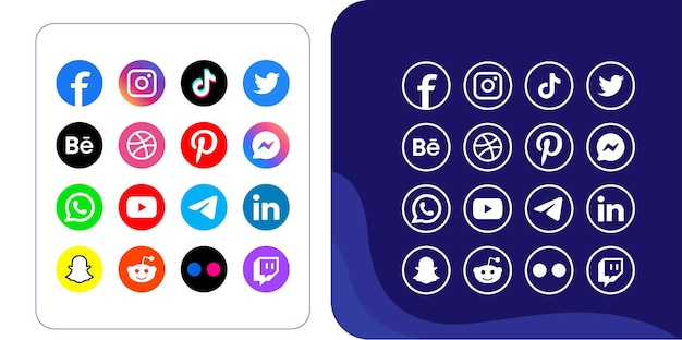 REDES SOCIALES CON ICONOS GRATIS