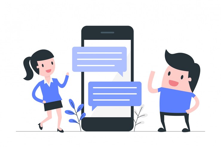 Vector las redes sociales y la ilustración del concepto de comunicación.