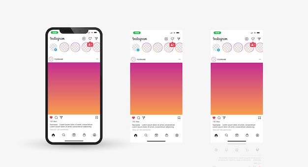 Redes sociales con plantilla de teléfono inteligente