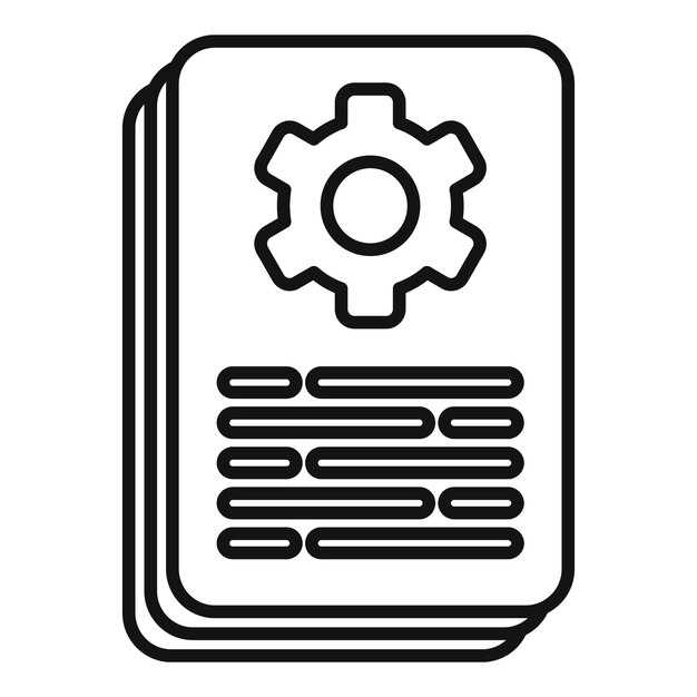 Rediseñar icono de papel contorno vector Web ui Construir proyecto