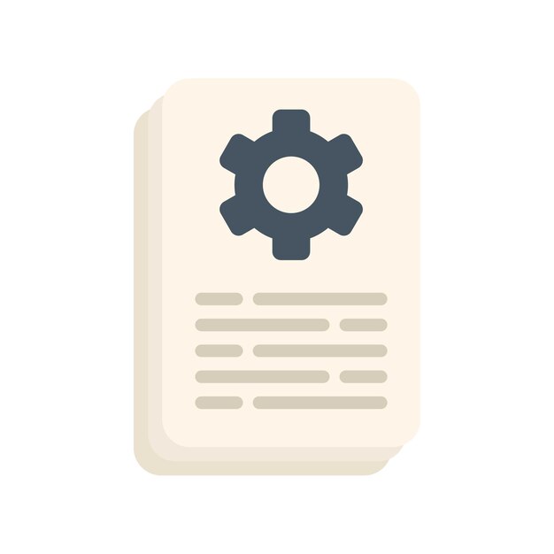 Rediseñar icono de papel vector plano Web ui Construir proyecto aislado