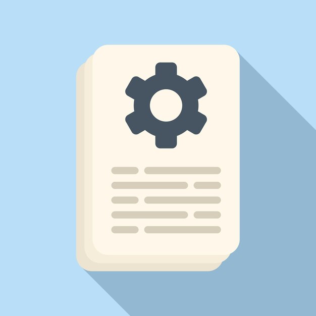 Rediseñar icono de papel vector plano Web ui Construir proyecto