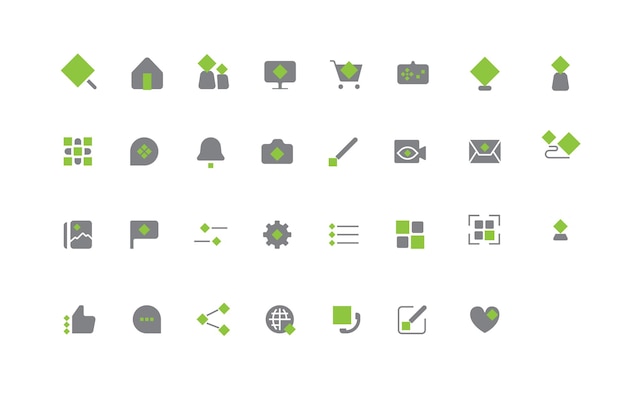 Rediseño del conjunto de iconos de Facebook
