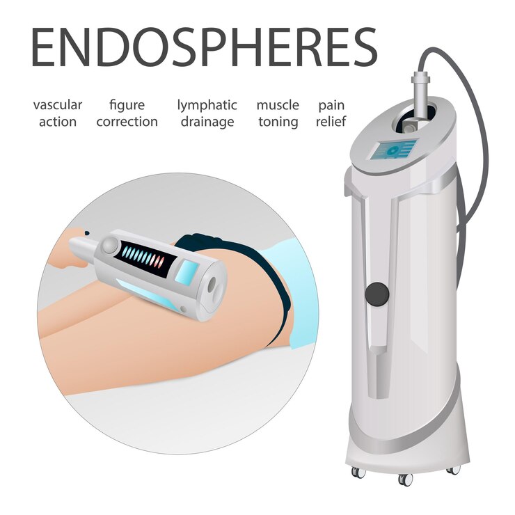 Vector reducción profunda de celulitis contorno corporal lifting facial aparato de endoesferasfisioterapia linfática