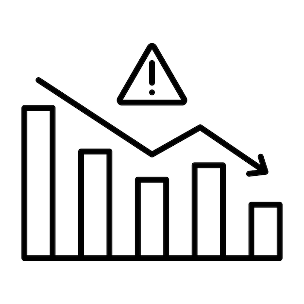 Reducir el estilo de ilustración del vector de riesgo empresarial