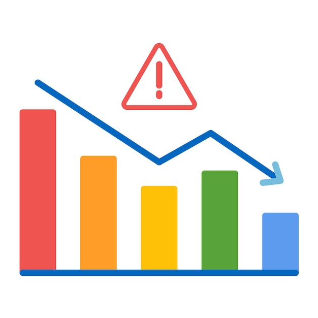Reducir el estilo de ilustración del vector de riesgo empresarial
