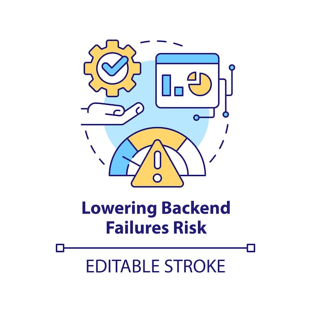 Reducir el icono del concepto de riesgo de fallas de backend