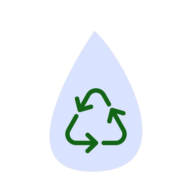 reducir la reutilización del agua y reciclar el icono