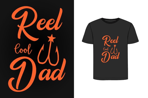 Vector reel cool dad retro diseño de camiseta vintage