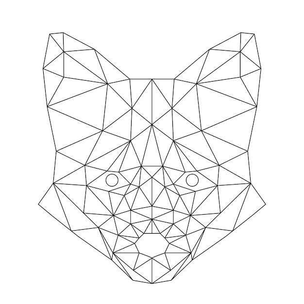 Ref Dibujo geométrico de animales de zorro