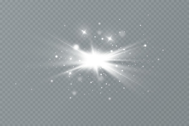 Reflector. Conjunto de vectores de luz. Iluminación de estudio. Foco de escenario.