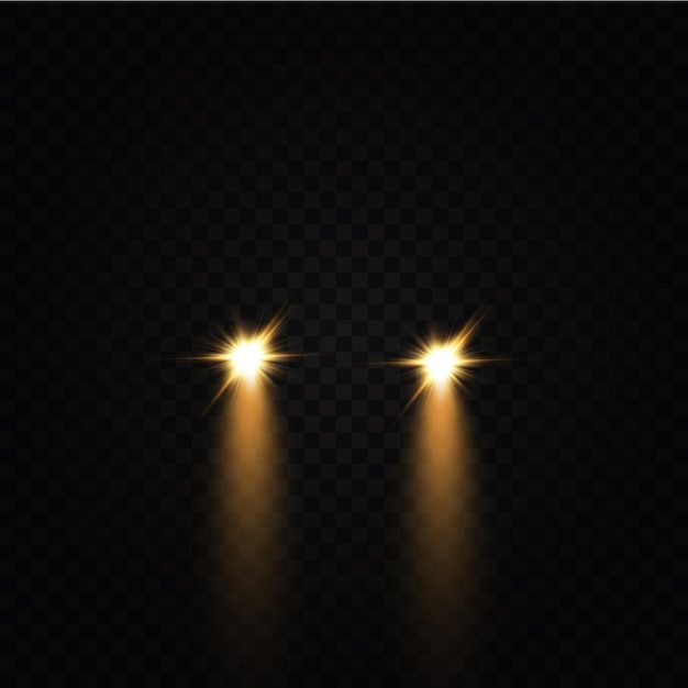 Reflector. Conjunto de vectores de luz. Iluminación de estudio. Foco de escenario.