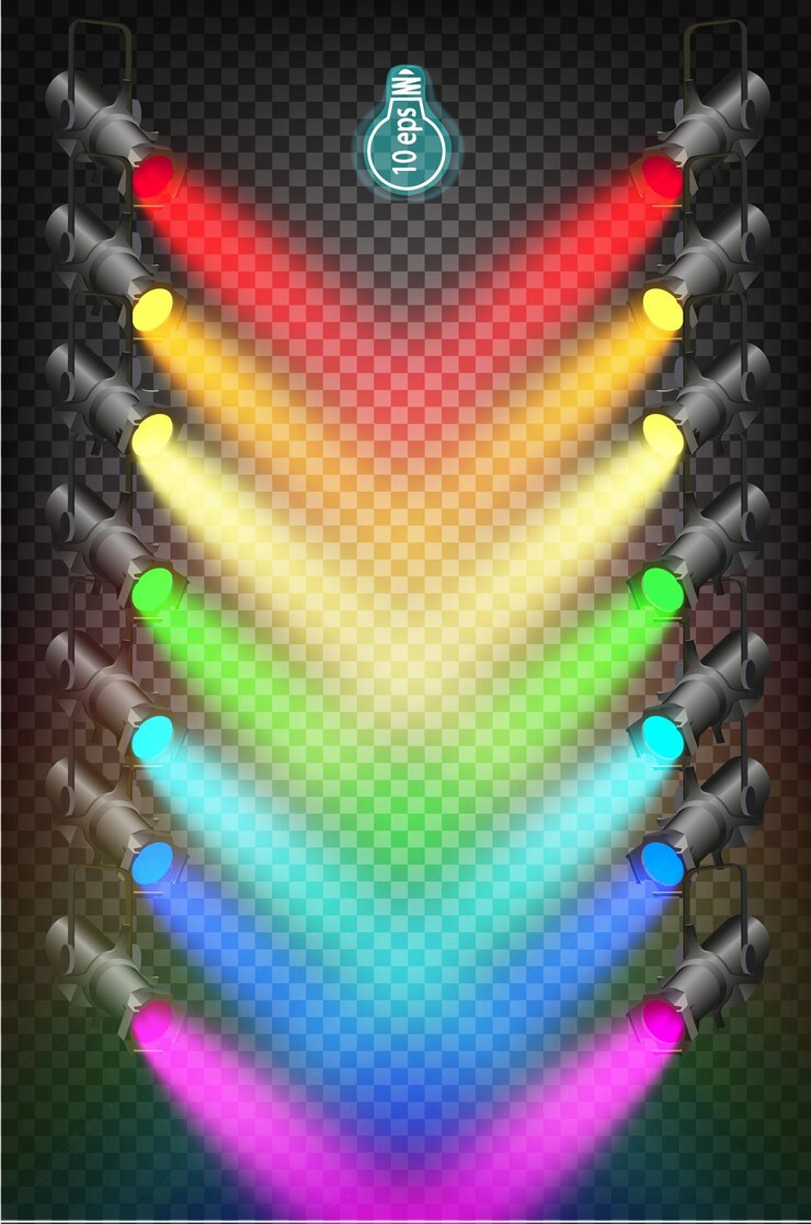 Vector reflectores focos escenas o plataformas en carnaval mardi gras
