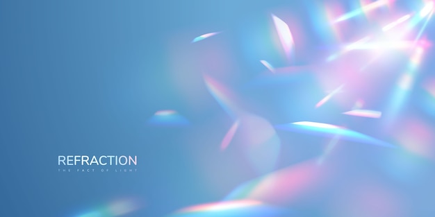Refracción de la luz composición realista
