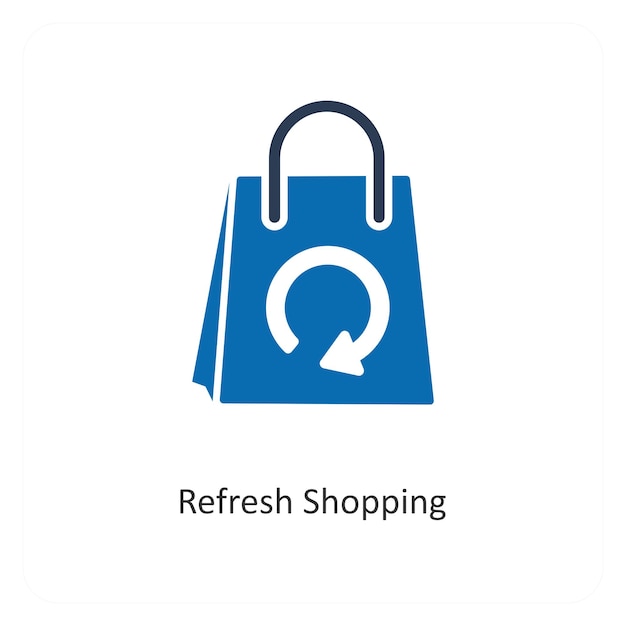 Refrescar y actualizar el concepto de icono de compras