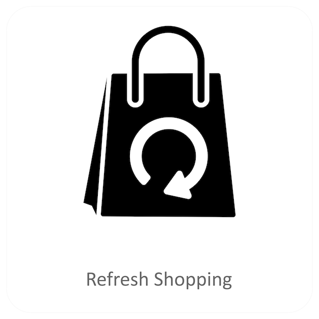 Refrescar y actualizar el concepto de icono de compras