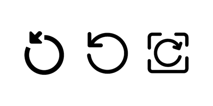 Vector refrescar y volver a cargar o volver a configurar los iconos simples