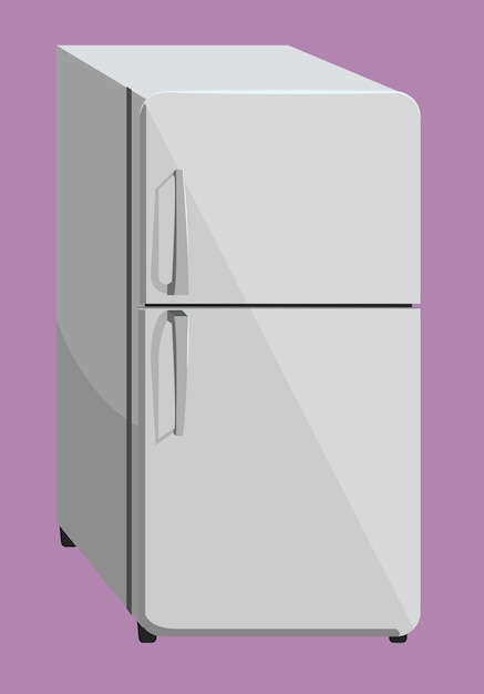 Vector refrigerador frigorífico blanco ilustración vectorial