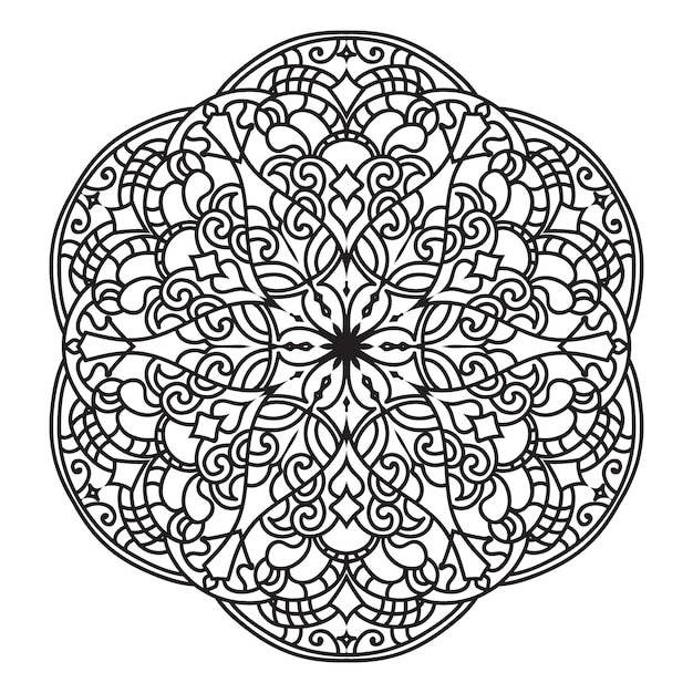 refrigerio para niños y adultos para colorear página de mandala