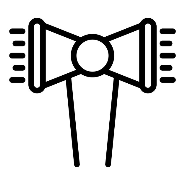 Refugio antiaéreo icono de megáfono vector de contorno Habitación búnker Protección de defensa