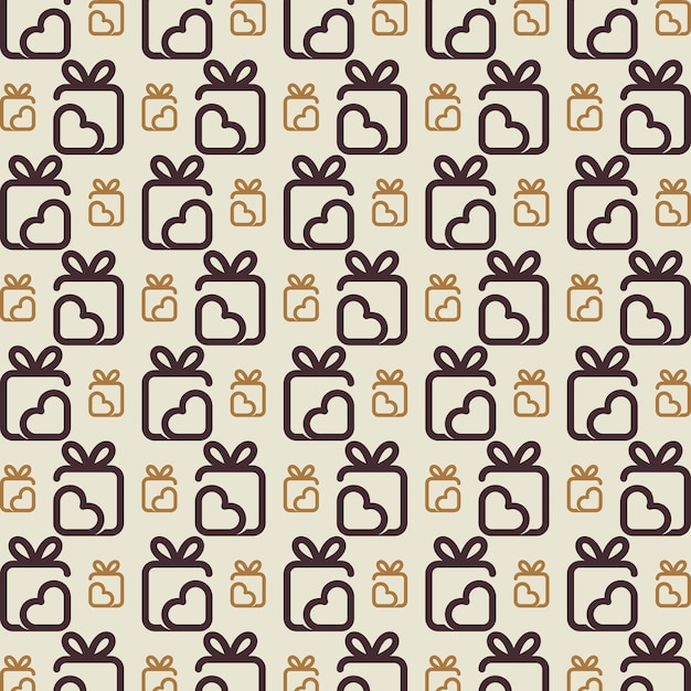 Regalo de amor patrón sin costuras de moda ilustración vectorial creativa de fondo