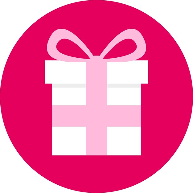 Regalo caja de regalo con cinta vector Konka diseño plano