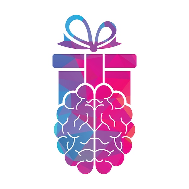 Regalo Cerebro Logo Icono Diseño