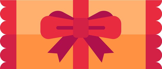 Regalo envuelto con un lazo rojo y púrpura y bordes esculpidos que representan un regalo para una ocasión especial como cumpleaños, Navidad o aniversario