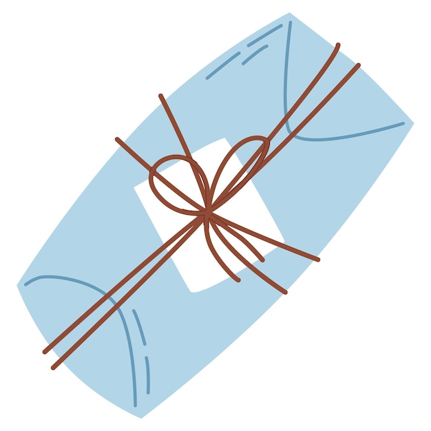 El regalo está empaquetado en papel artesanal un paquete elegante saludo para las fiestas envoltura de regalo
