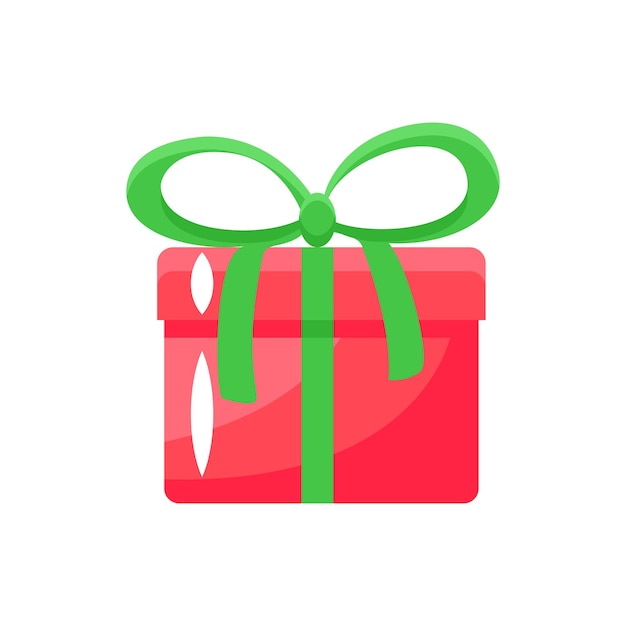 Un regalo con un lazo. descuentos y promociones. caja de regalo con venta. Programa de fidelización para clientes habituales. Gran concepto de diseño de banner de venta. Ilustración vectorial