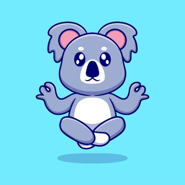 Vector regalo lindo del ejemplo del icono de la historieta del koala