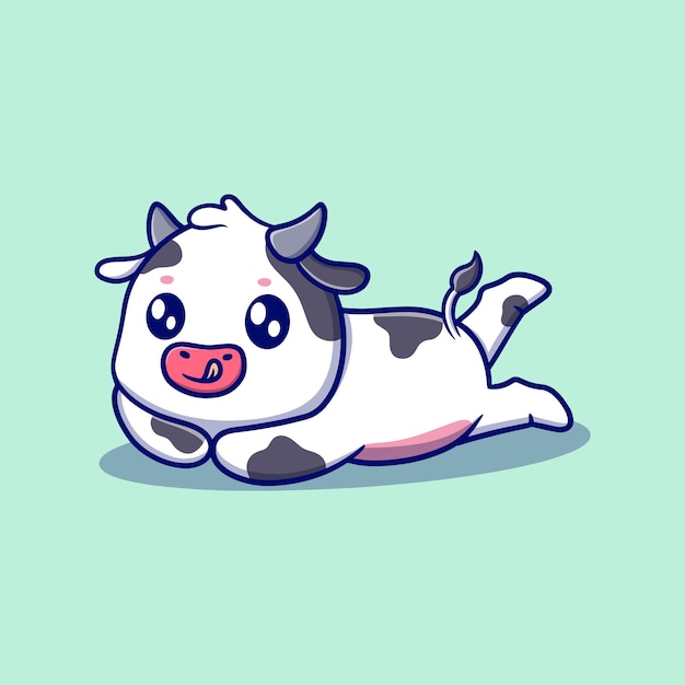 regalo lindo del ejemplo del icono de la historieta de la vaca