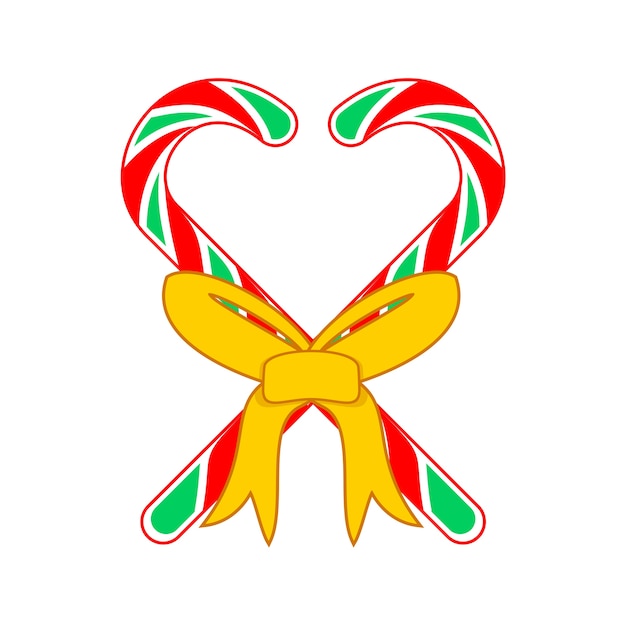 Vector regalo de navidad candy cane love