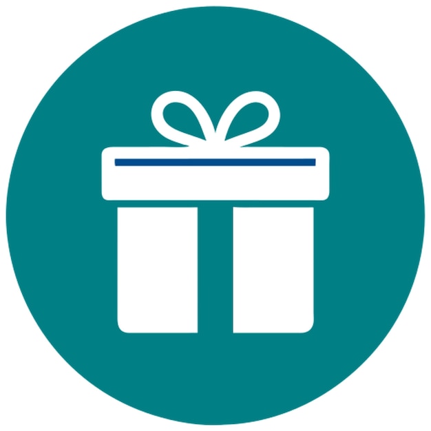 regalo de navidad fondo blanco icono centrado