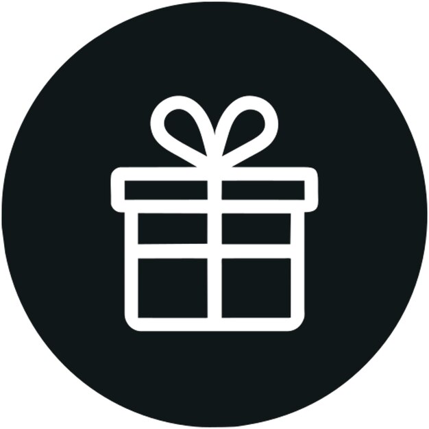 regalo de navidad fondo blanco icono centrado