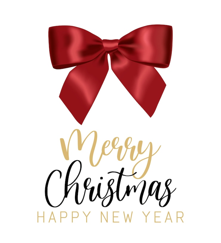 Vector regalo de navidad, lazo realista, cinta aislada, felices fiestas, feliz navidad, pancarta blanca de regalo