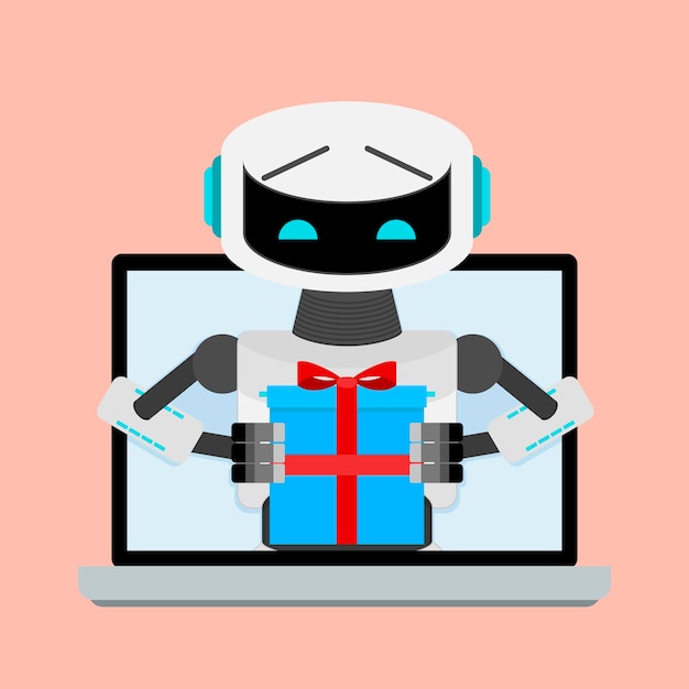 Regalo robot web en línea dar regalo regalo al cliente