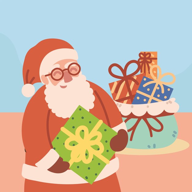 Regalo de santa y navidad