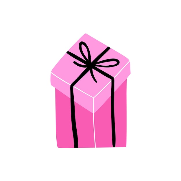 Regalos en estilo plano cumpleaños navidad dibujado a mano ilustración vectorial
