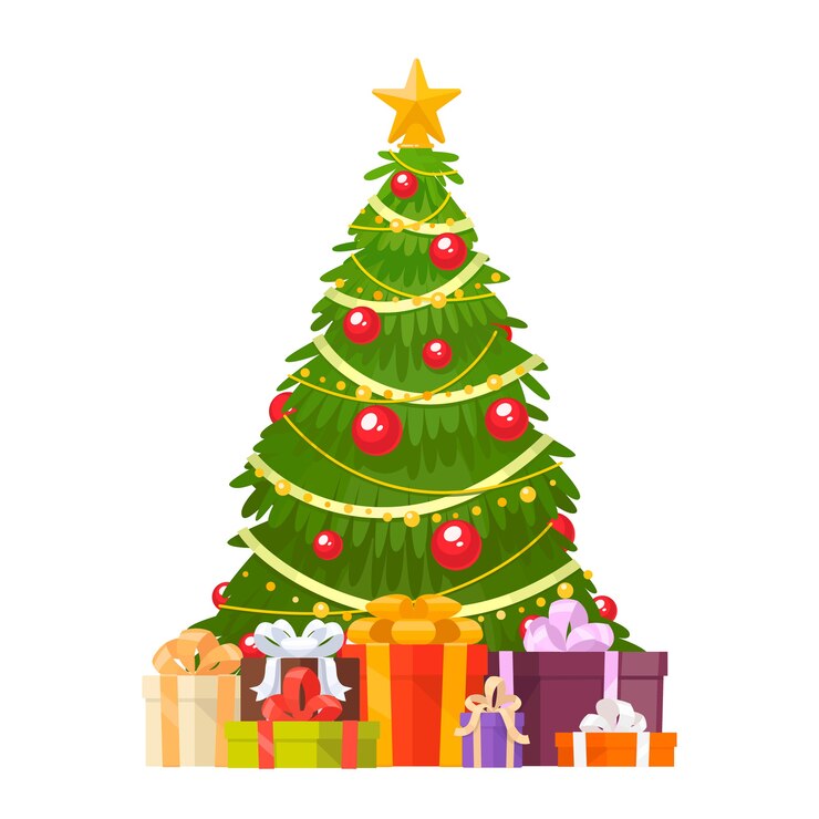 Vector regalos navideños y navideños