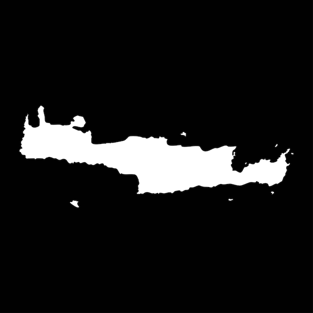 Región de Creta mapa región administrativa de Grecia ilustración vectorial