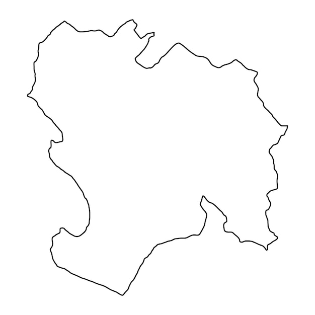 Región del mapa de Piura en Perú Ilustración vectorial