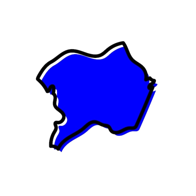 Región de Quinara del mapa vectorial de Guinea-Bissau