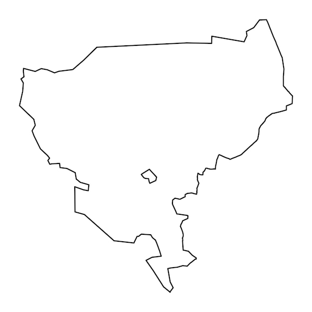 Región de Tillaberi mapa división administrativa del país de Níger ilustración vectorial