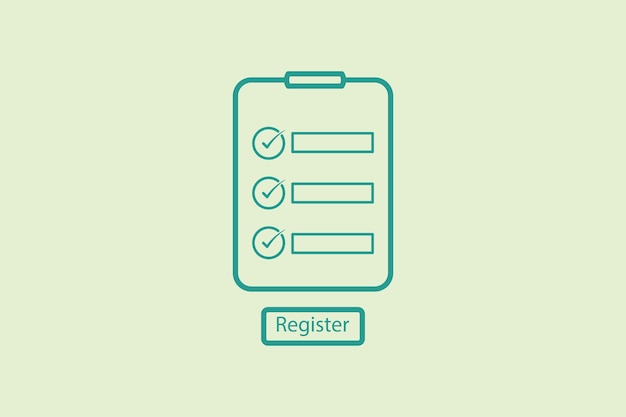 Register icon icon related to UI elements suitable for web site app user interfaceselement printable etc line icon style simple vector design editable