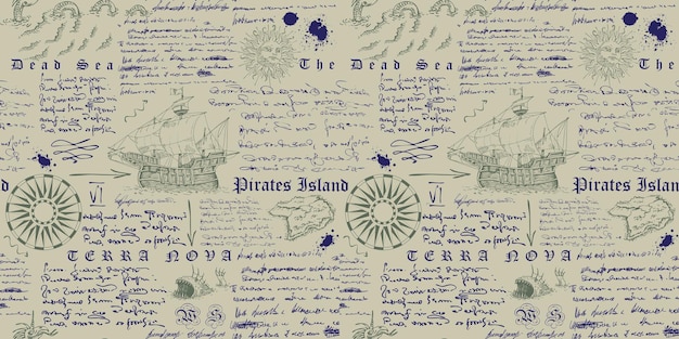 Registro náutico medieval del diario del capitán.