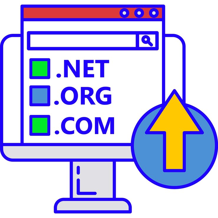 Vector registro de url de sitio web de vector de icono de nombre de dominio